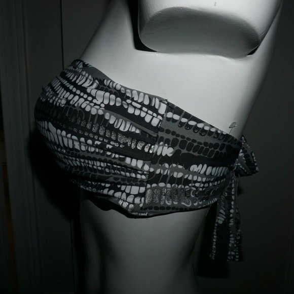 New Skye Swimwear Grey/Silver/White Twist Bandeau size M - Picture 3 of 4